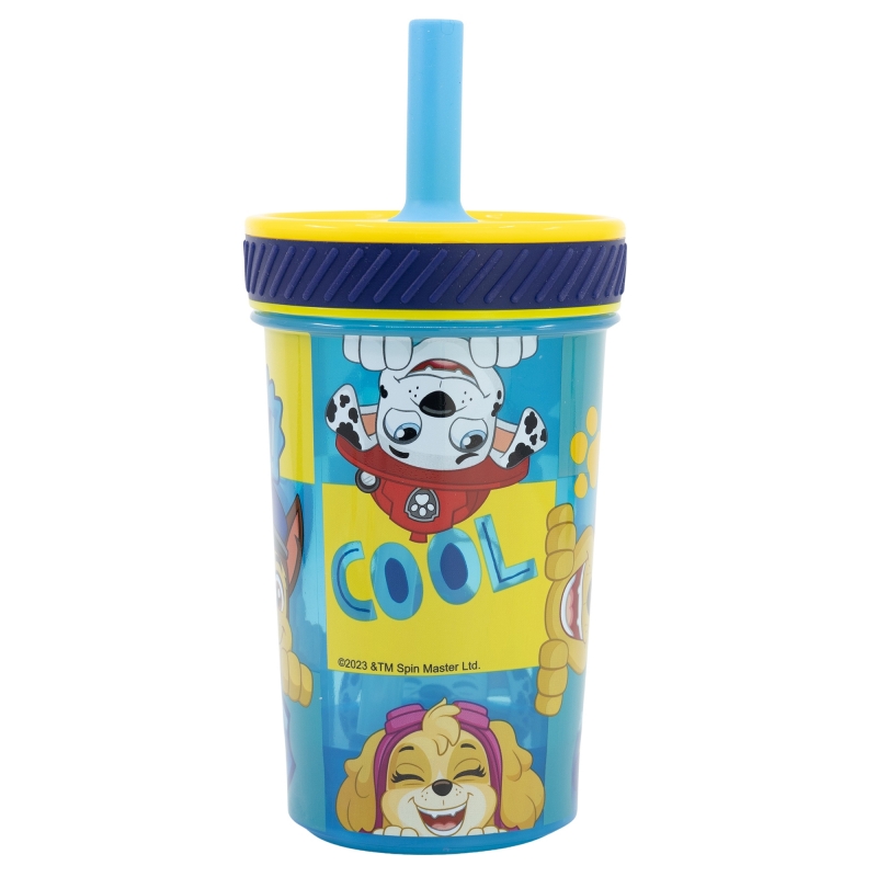 Dječija čaša Drop safe Paw Patrol 370ml sa slamč. i poklopcem Stor