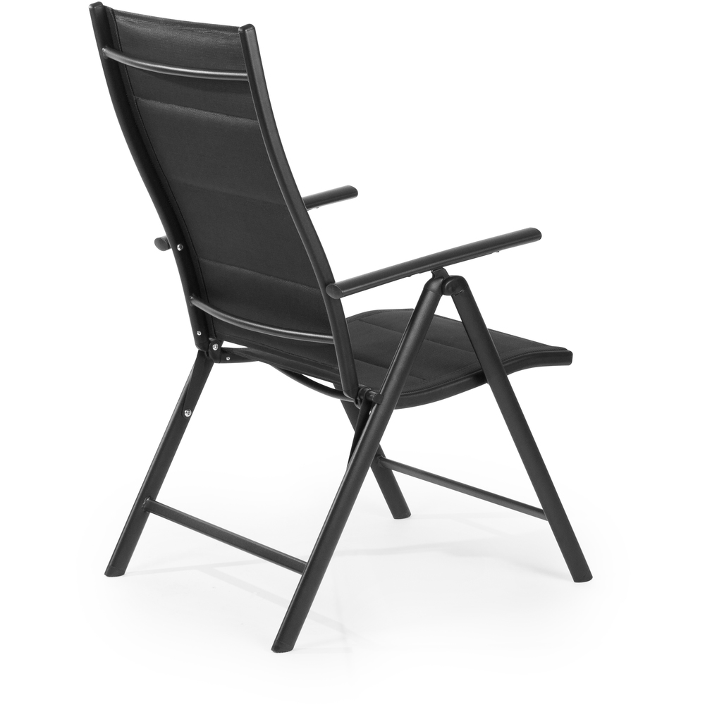 Baštenska stolica FDZN5016 55x105x47cm podesiva crna pvc