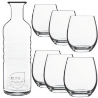 Set  Hydrosommelier flaša 750ml + čaše 400ml 7/1 Bormioli