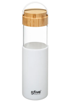 Flaša za vodu Modern Color 550ml sa bambus poklopcem bijela 5five