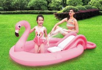 Dječiji bazen Flamingo 213x123x78cm sa toboganom rozi Sun Club