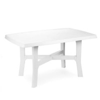 Baštenski sto "RODANO" ovalni 138x88x72cm bijeli pvc
