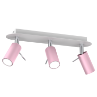 Plafonska svjetiljka Preston 3xGU10 roza/bijela Milagro