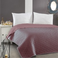 Prekrivač štepani 150x200cm za jedan krevet puder rozi