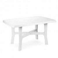 Baštenski sto "RODANO" ovalni 138x88x72cm bijeli pvc