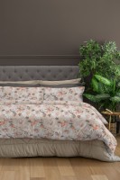 Posteljina Maimi za francuski krevet cvijetni dezen smeđa Amolacasa