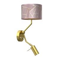 Zidna svjetiljka Ziggy 1xE27+1xminGU10 roza/boja zlata Milagro
