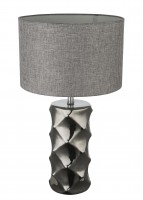 Stona lampa Tracey 1x40W E27 fi 28x48cm siva/boja srebra Globo