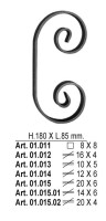 "C"-element 12x6 za kov. ogradu 180x185mm EF